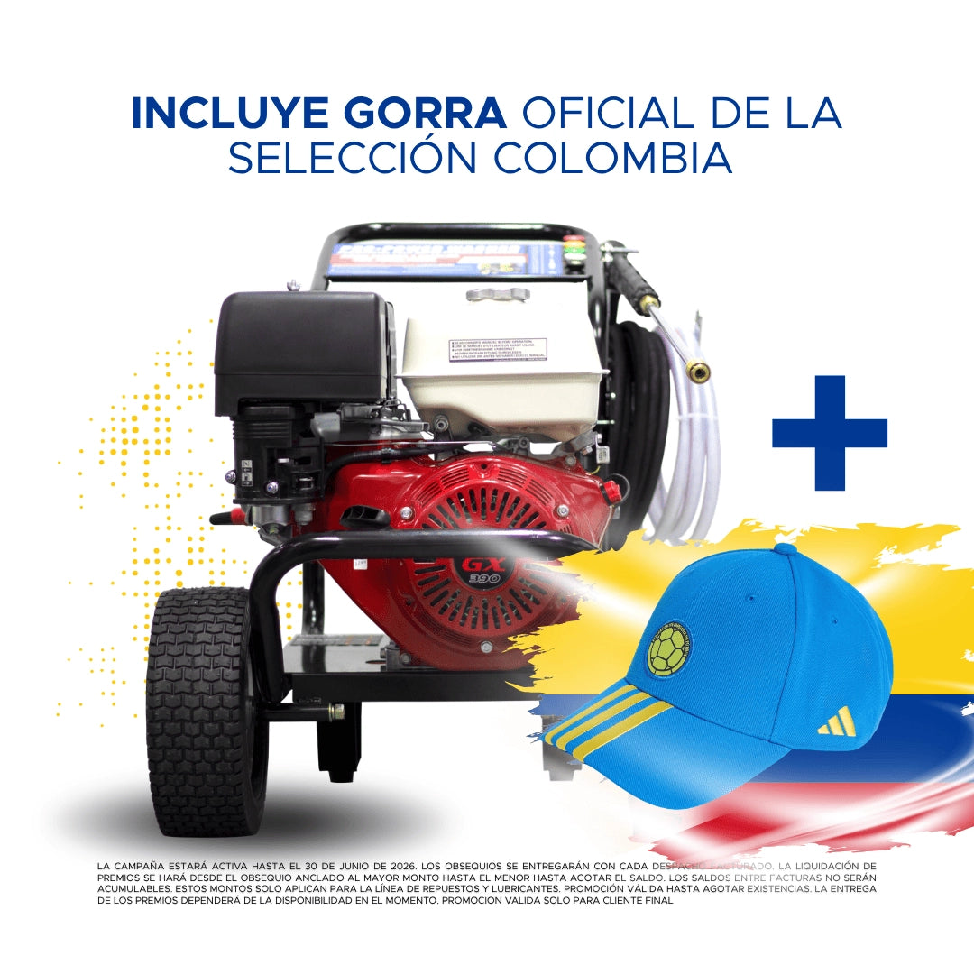 HIDROLAVADORA GASOLINA ENERMAX 3400PSI 18.2LPM