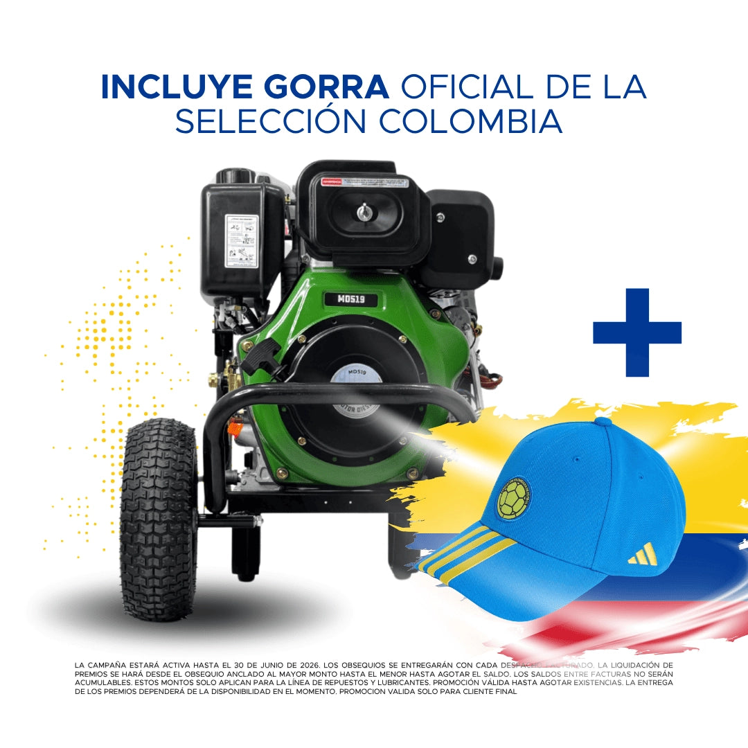 HIDROLAVADORA DIESEL ECOMAX 15 HP ARRANQUE MAN-ELEC 3400 PSI