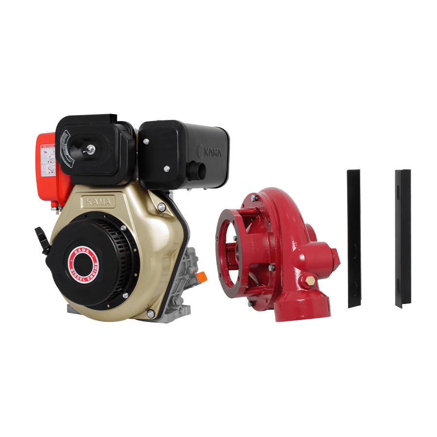 MOTOBOMBA DESENSAMBLADA KAMA 3X3 10HP CON RIEL