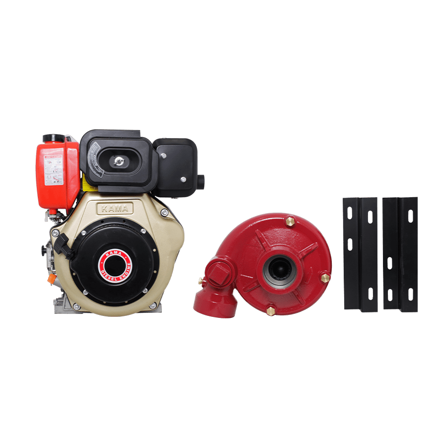 MOTOBOMBA DESENSAMBLADA KAMA 3X3 10HP CON RIEL