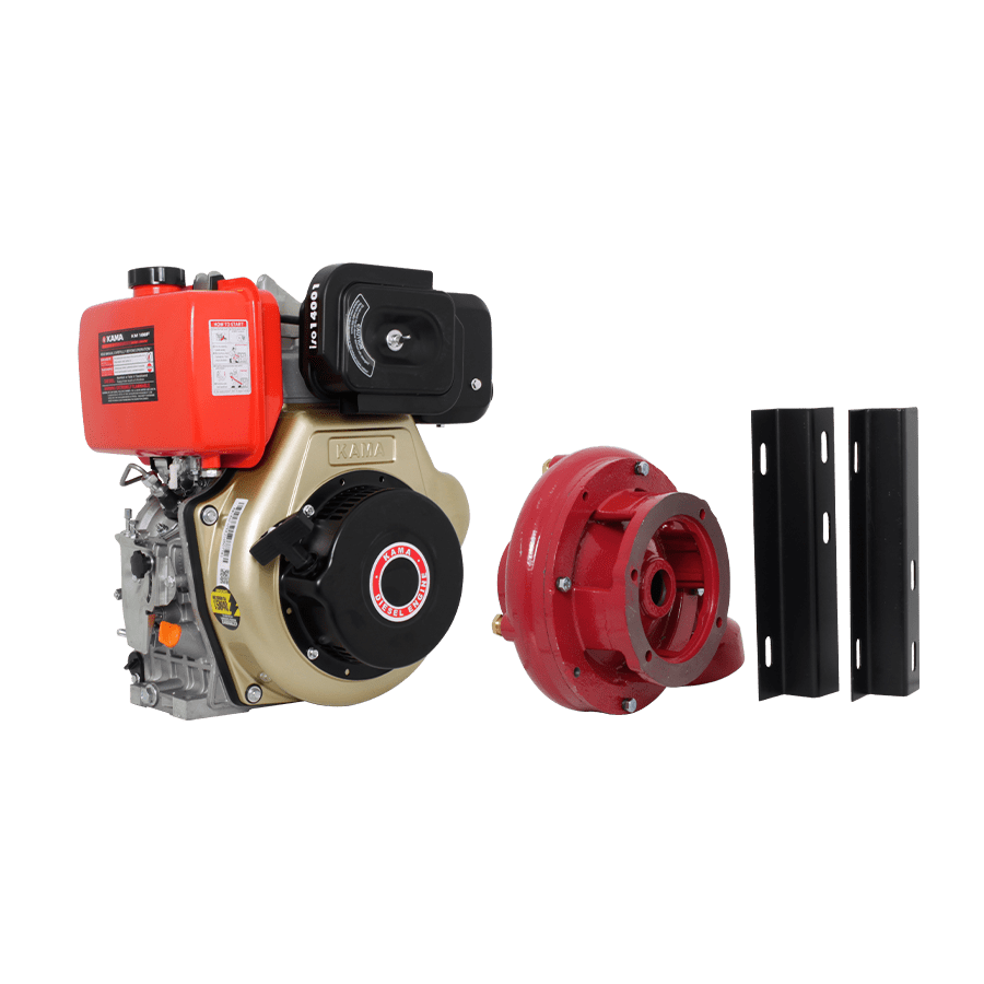 MOTOBOMBA DESENSAMBLADA KAMA 3X3 10HP CON RIEL