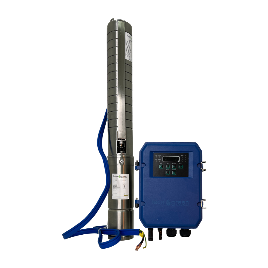 ELECTROBOMBA SOLAR SUMERGIBLE TECNIGREEN CON CONTROLADOR 48VDC 600W