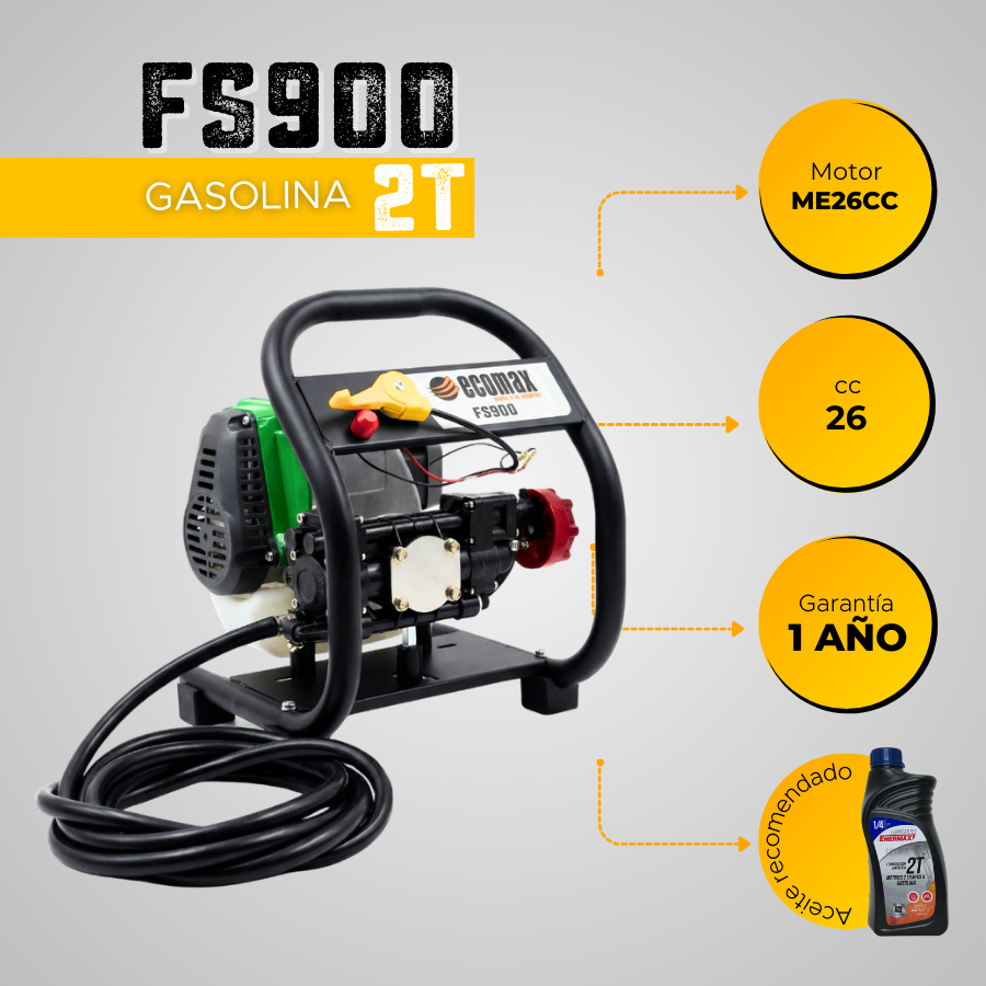 FUMIGADORA SEMIESTACIONARIA ECOMAX 26CC 2T 350psi 8lpm