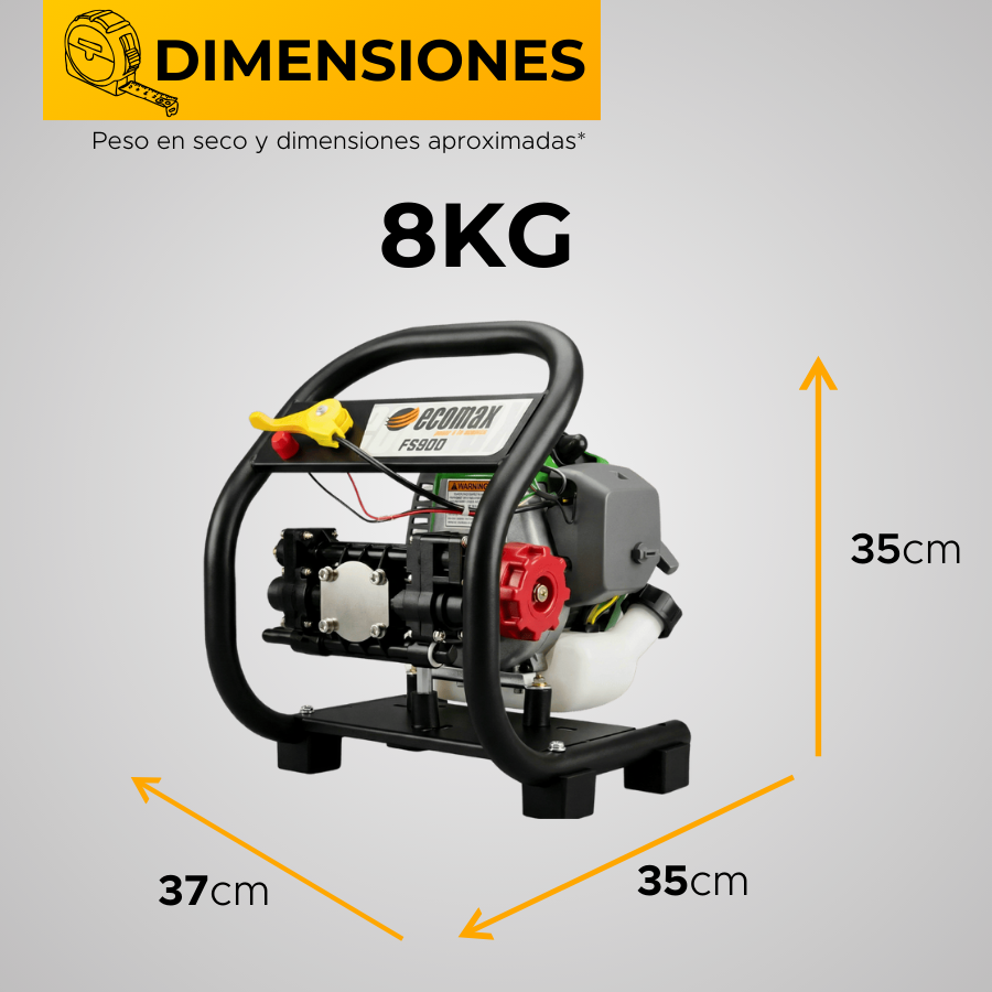 FUMIGADORA SEMIESTACIONARIA ECOMAX 26CC 2T 350psi 8lpm