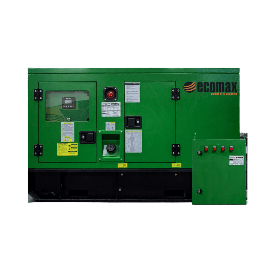 GENERADOR DIÉSEL ECOMAX 30kVA TRI(127/220Vac60hz)1800rpm CAB. ALT. YN ATS