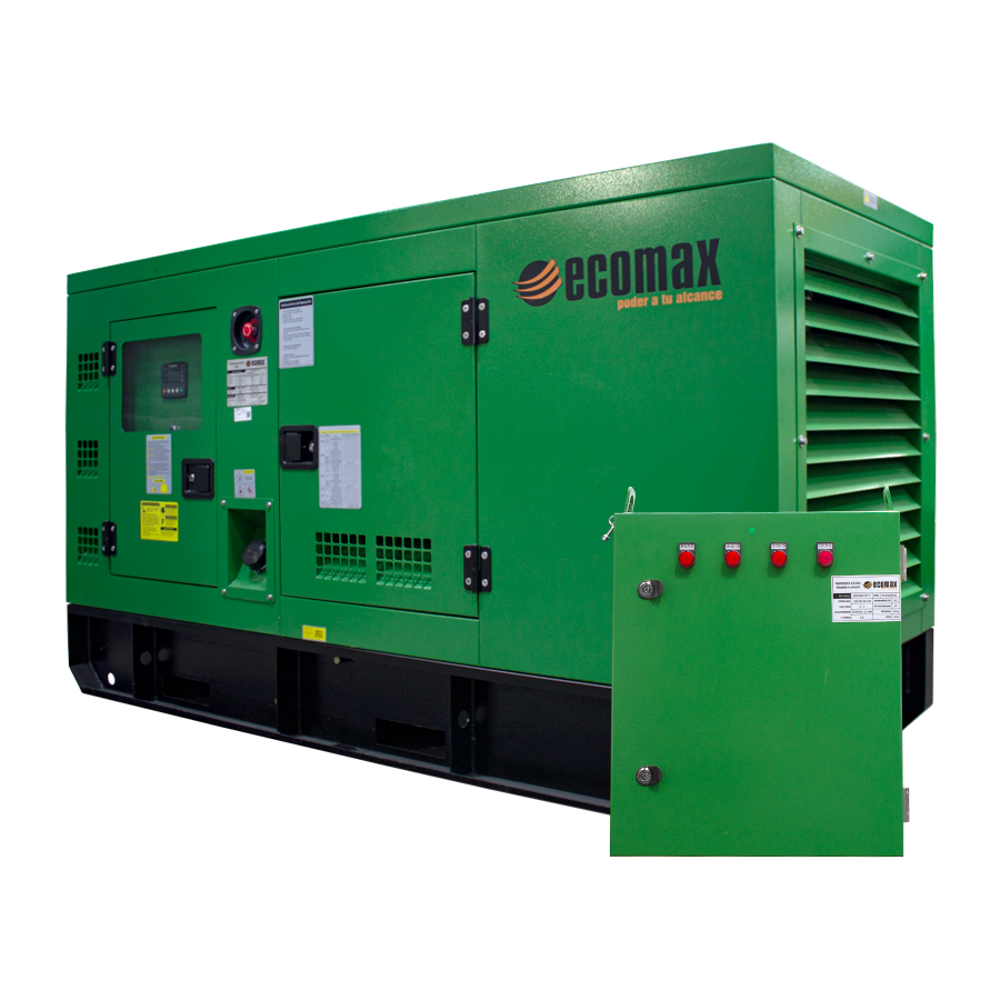 GENERADOR DIÉSEL ECOMAX 48,5kVA TRI(127/220Vac60hz)1800rpm CAB. ALT. YN ATS