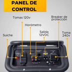 GENERADOR GASOLINA ENERMAX 7kVA MON(120/240Vac60hz)3600rpm AB. ALT. EN