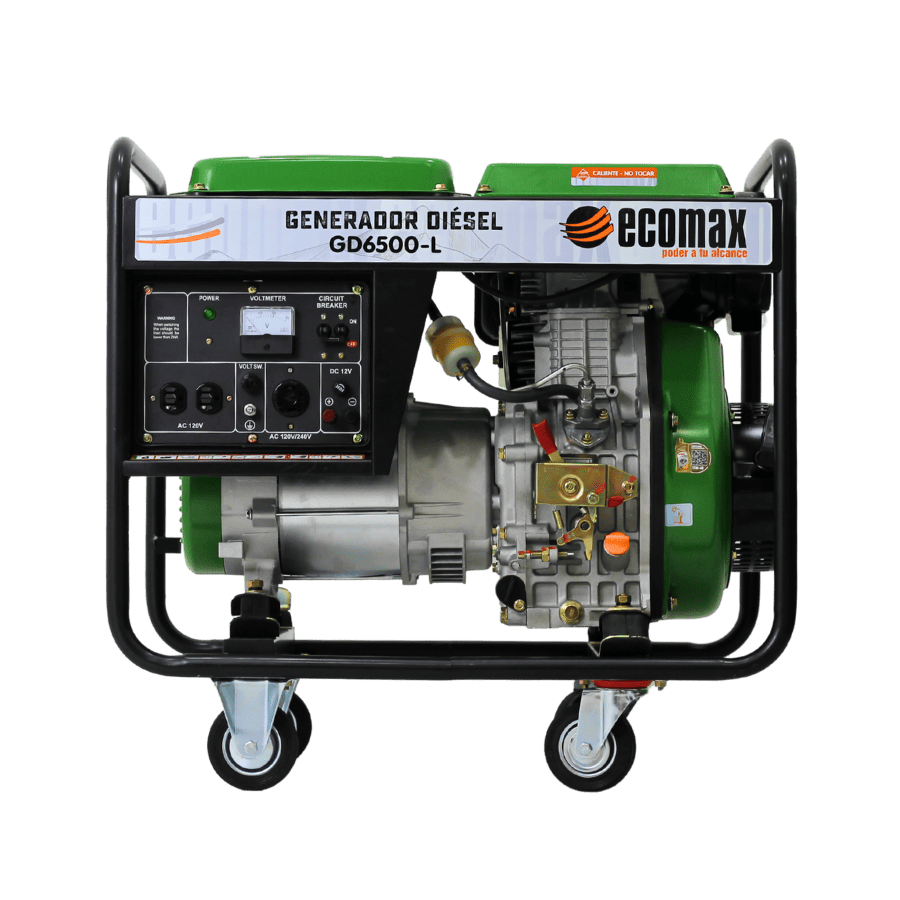 GENERADOR DIÉSEL ECOMAX 6.5kVA MON Arr Man(120/240Vac60hz)3600rpm AB. ALT. EC