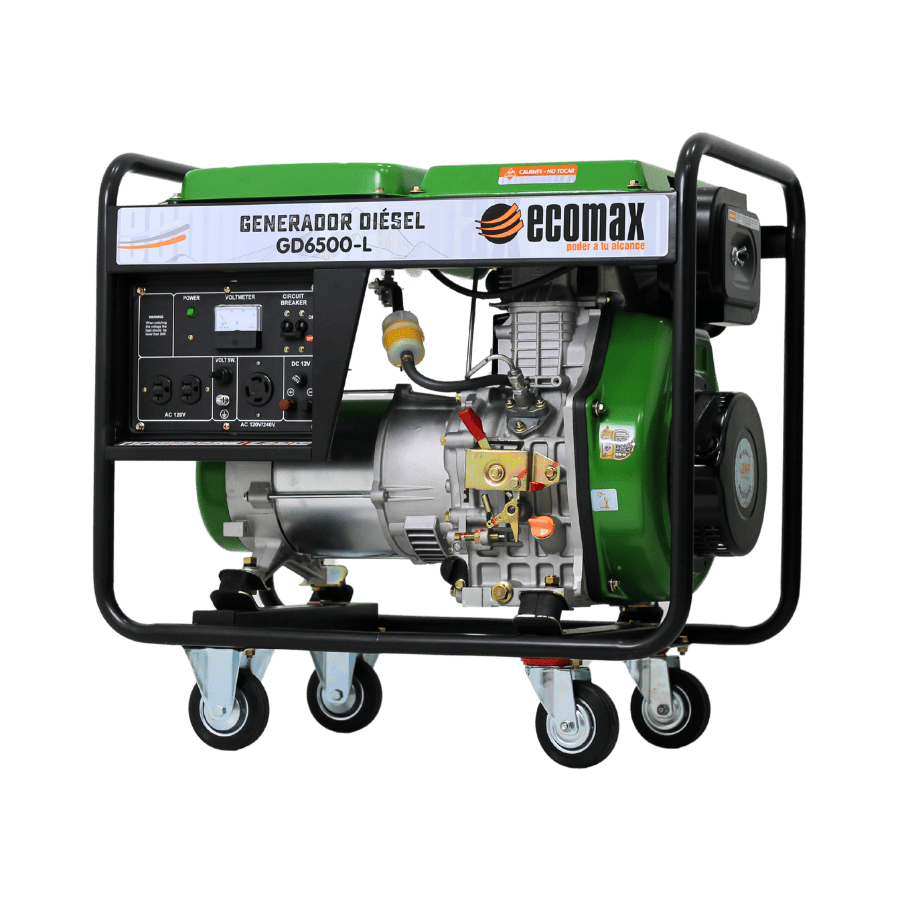 GENERADOR DIÉSEL ECOMAX 6.5kVA MON Arr Man(120/240Vac60hz)3600rpm AB. ALT. EC