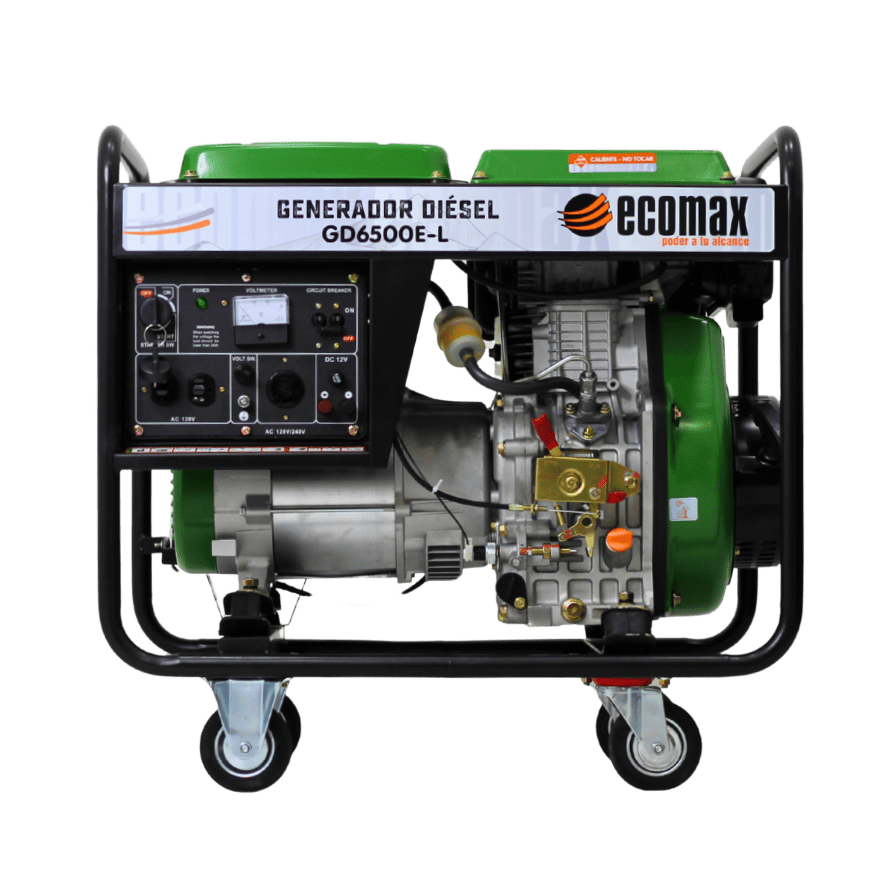 GENERADOR DIÉSEL ECOMAX 6.5kVA MON Arr Elec(120/240Vac60hz)3600rpm AB.ALT.EC