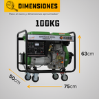 GENERADOR DIÉSEL ECOMAX 6.5kVA MON Arr Elec(120/240Vac60hz)3600rpm AB.ALT.EC