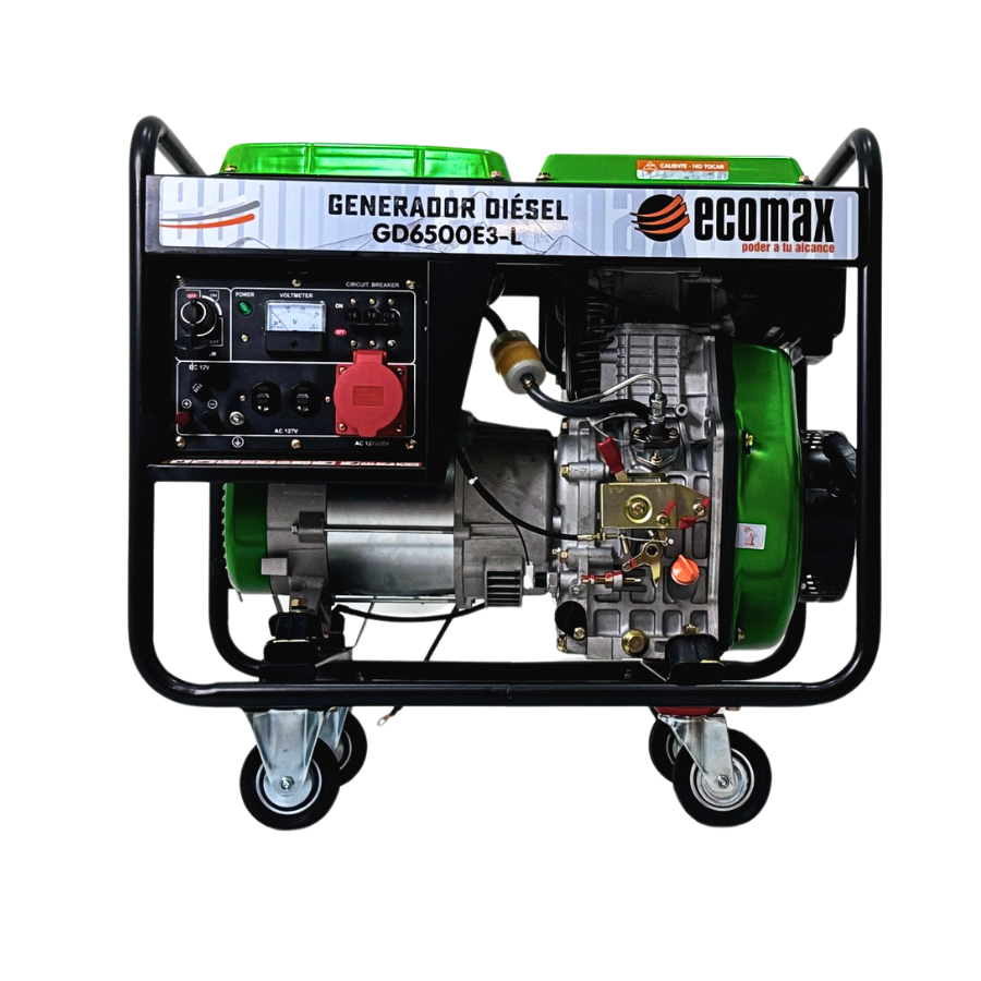GENERADOR DIÉSEL ECOMAX 6.5kVA TRI(127/220Vac60hz)3600rpm AB. ALT. EC