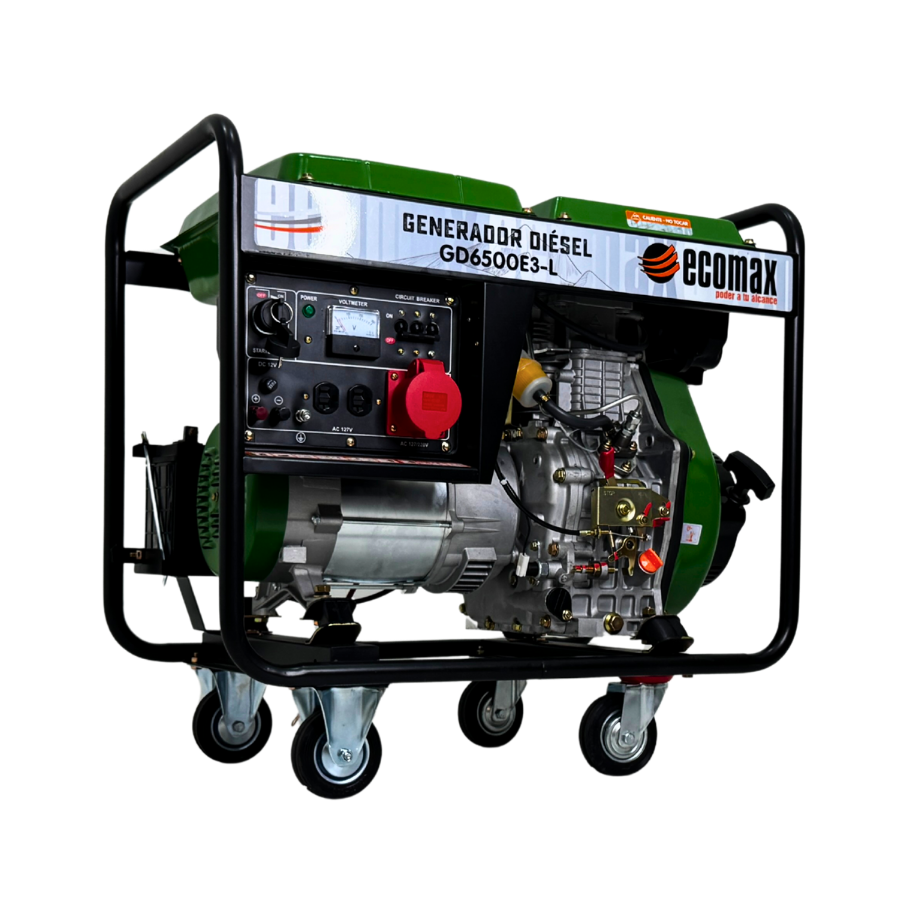 GENERADOR DIÉSEL ECOMAX 6.5kVA TRI(127/220Vac60hz)3600rpm AB. ALT. EC