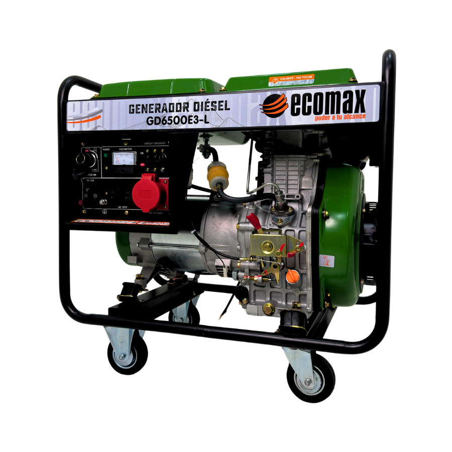 GENERADOR DIÉSEL ECOMAX 6.5kVA TRI(127/220Vac60hz)3600rpm AB. ALT. EC