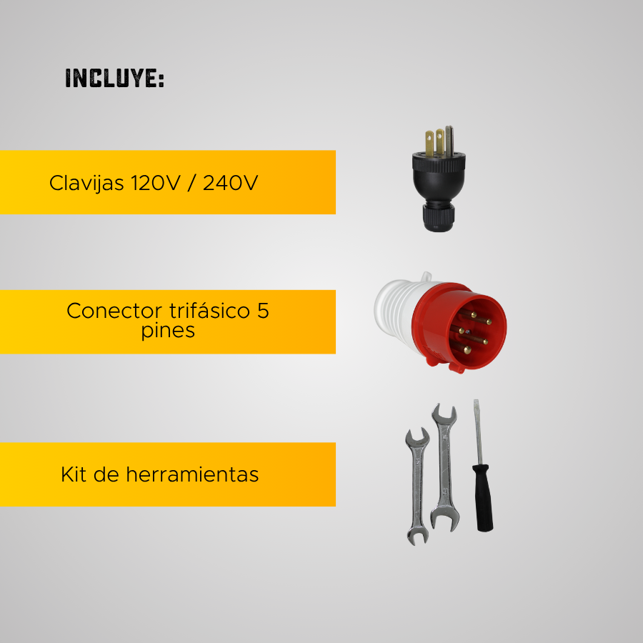 GENERADOR DIÉSEL ECOMAX 6.5kVA TRI(127/220Vac60hz)3600rpm AB. ALT. EC