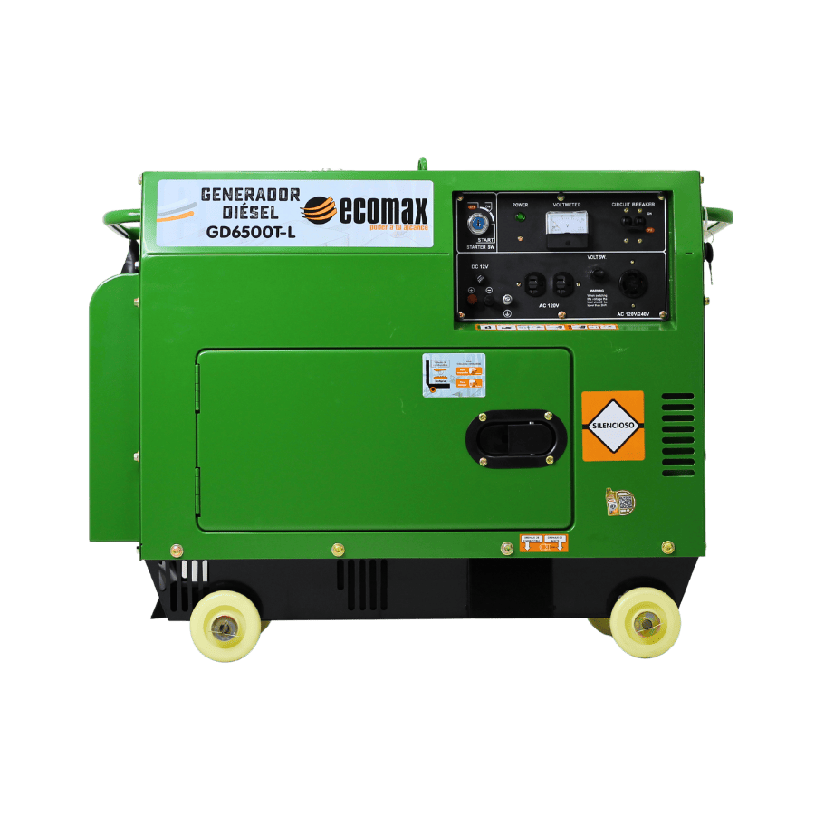 GENERADOR DIÉSEL ECOMAX 6.5kVA MON Arr Elec(120/240Vac60hz)3600rpm CAB.ALT.EC