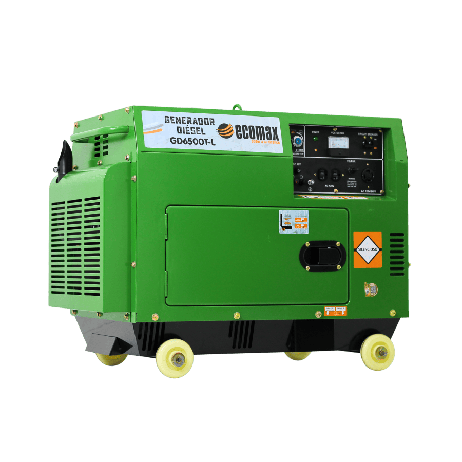 GENERADOR DIÉSEL ECOMAX 6.5kVA MON Arr Elec(120/240Vac60hz)3600rpm CAB.ALT.EC