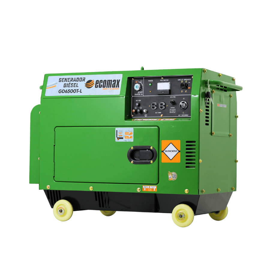 GENERADOR DIÉSEL ECOMAX 6.5kVA MON Arr Elec(120/240Vac60hz)3600rpm CAB.ALT.EC