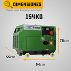 GENERADOR DIÉSEL ECOMAX 6.5kVA TRI Arr Elec(127/220Vac60hz)3600rpm CAB.ALT.EC