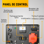 GENERADOR DIÉSEL ECOMAX 6.5kVA TRI Arr Elec(127/220Vac60hz)3600rpm CAB.ALT.EC