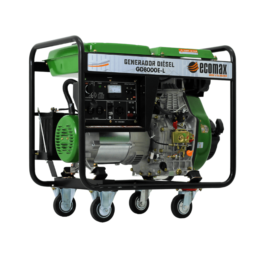 GENERADOR DIÉSEL ECOMAX 7.8kVA MON Arr Elec(120/240Vac60hz)3600rpm AB.ALT.EC