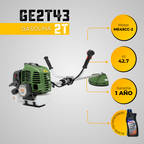 GUADAÑADORA GASOLINA ECOMAX 2T -43CC - 28mm.