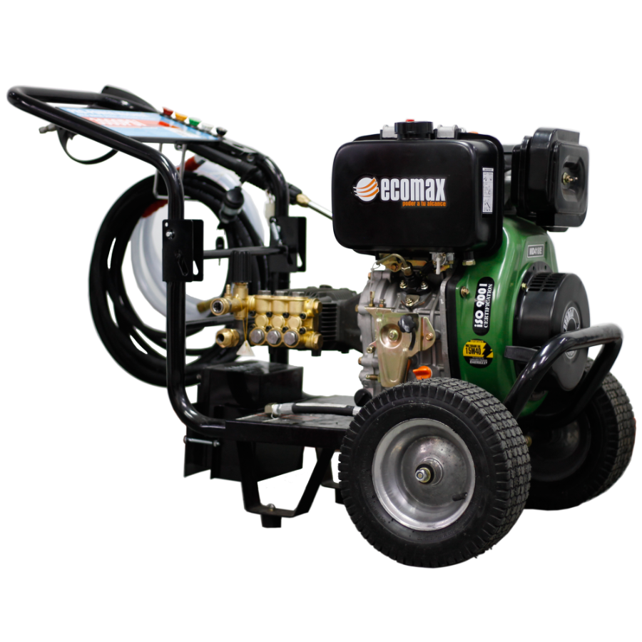 HIDROLAVADORA DIESEL ECOMAX 10 HP ARRANQUE MAN-ELEC 3000 PSI