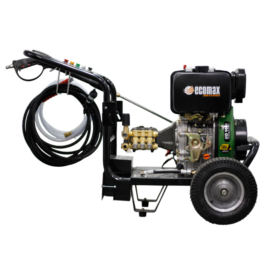 HIDROLAVADORA DIESEL ECOMAX 10 HP ARRANQUE MAN-ELEC 3000 PSI