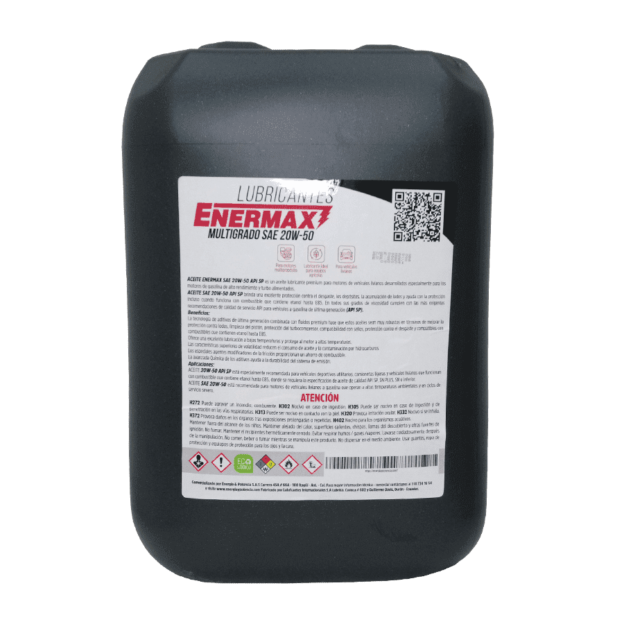 ACEITE ENERMAX 20W50 4Tx GARRAFA 5 GAL
