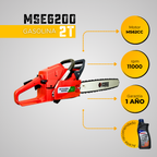 MOTOSIERRA ECOMAX GASOLINA 61.5CC 2T