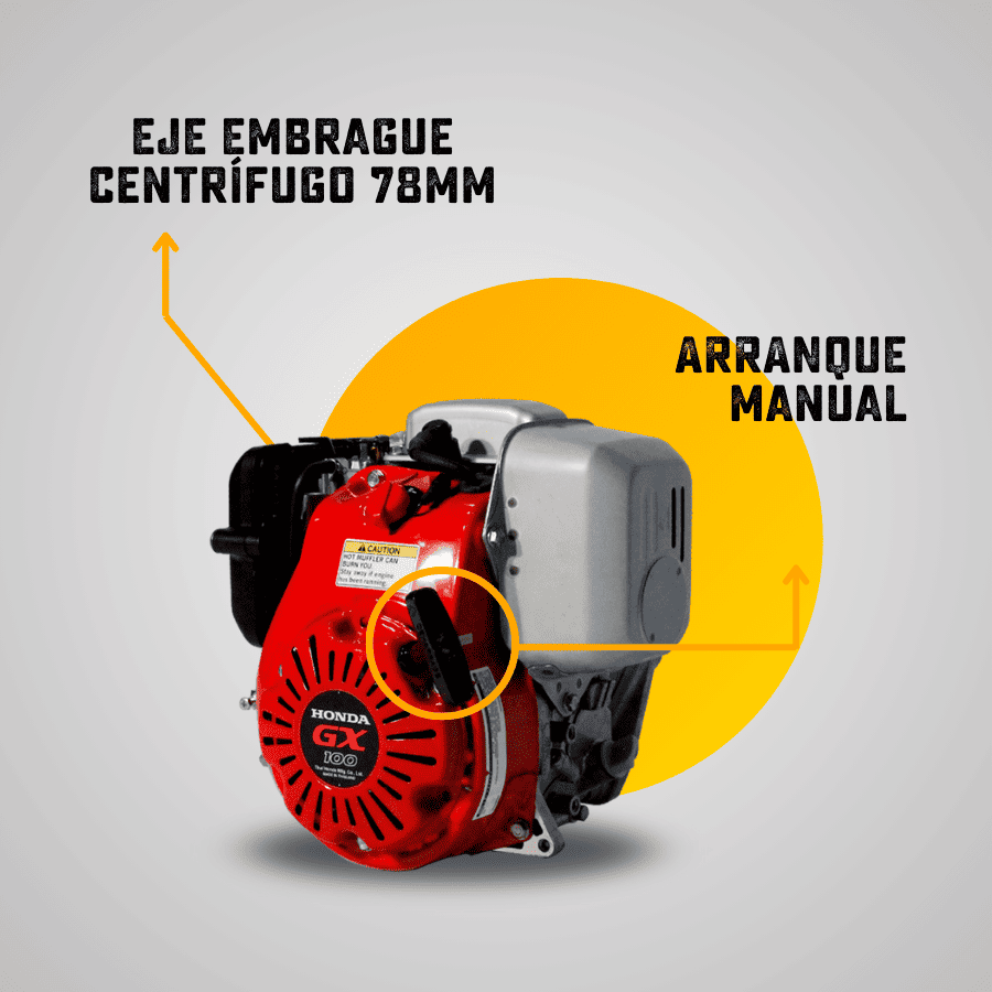 MOTOR GASOLINA HONDA (3HP-2.2KW) 3600RPM EMBRAGUE ARRANQUE MANUAL APISONADOR