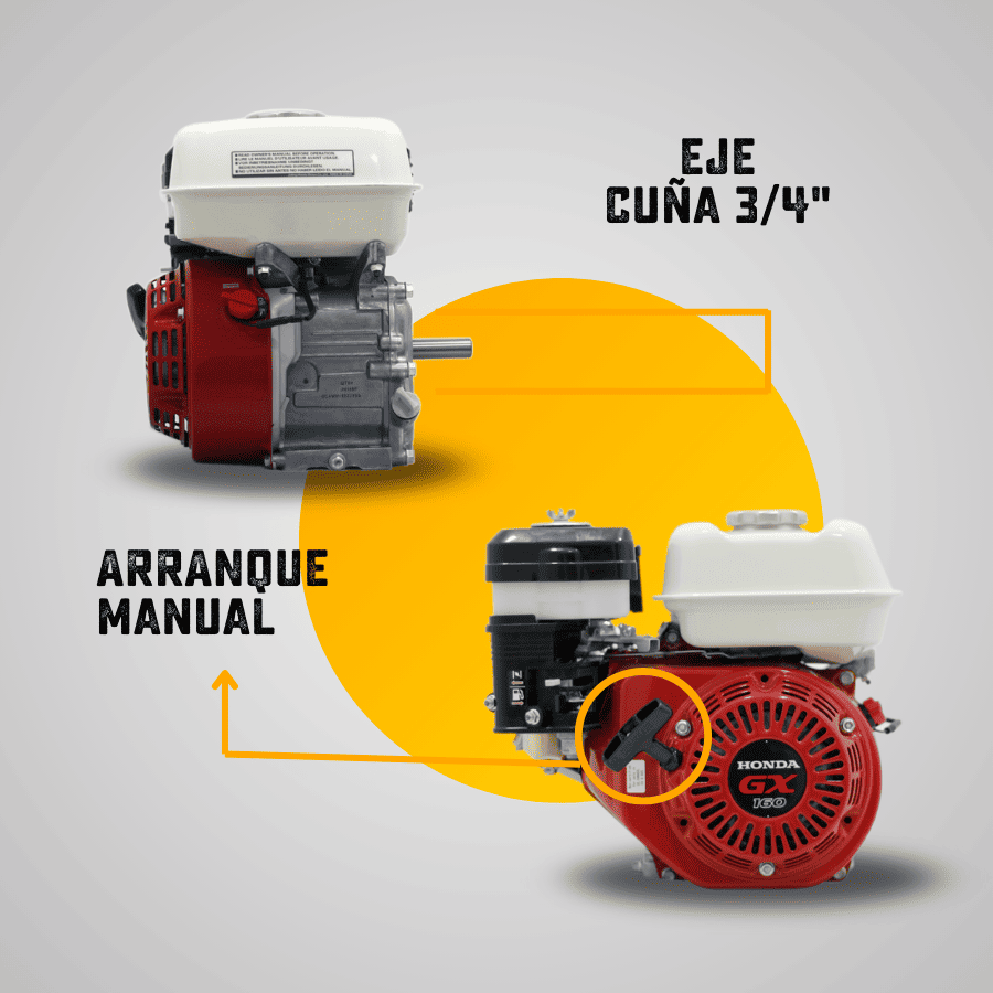 MOTOR GASOLINA HONDA (5.5HP-4.1KW) 3600RPM CUÑA ARRANQUE MANUAL