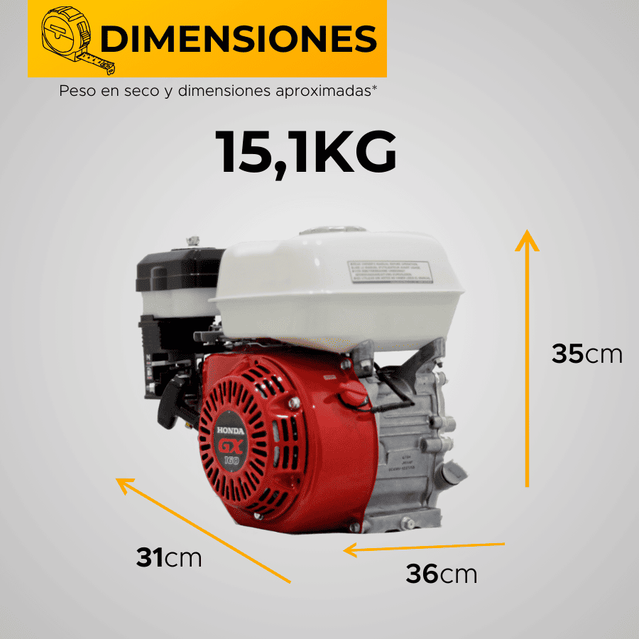 MOTOR GASOLINA HONDA (5.5HP-4.1KW) 3600RPM CUÑA ARRANQUE MANUAL