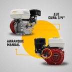 MOTOR GASOLINA HONDA (6.5HP-4.9KW) 3600RPM CUÑA ARRANQUE MANUAL