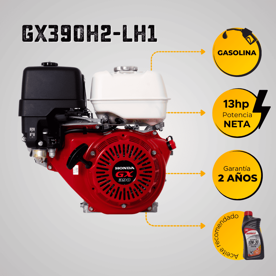 MOTOR GASOLINA HONDA (13HP-9.7KW) 1800RPM CUÑA ARRANQUE MANUAL