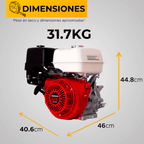 MOTOR GASOLINA HONDA (13HP-9.7KW) 1800RPM CUÑA ARRANQUE MANUAL
