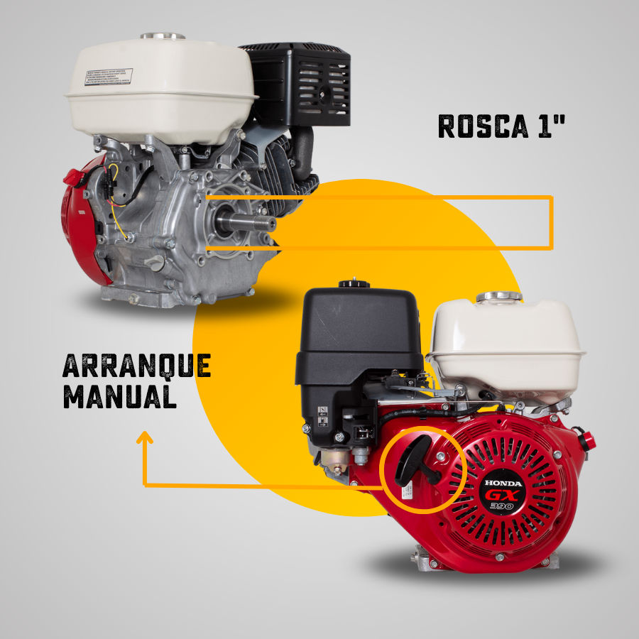 MOTOR GASOLINA HONDA (13HP-9.7KW) 3600RPM ROSCA ARRANQUE MANUAL
