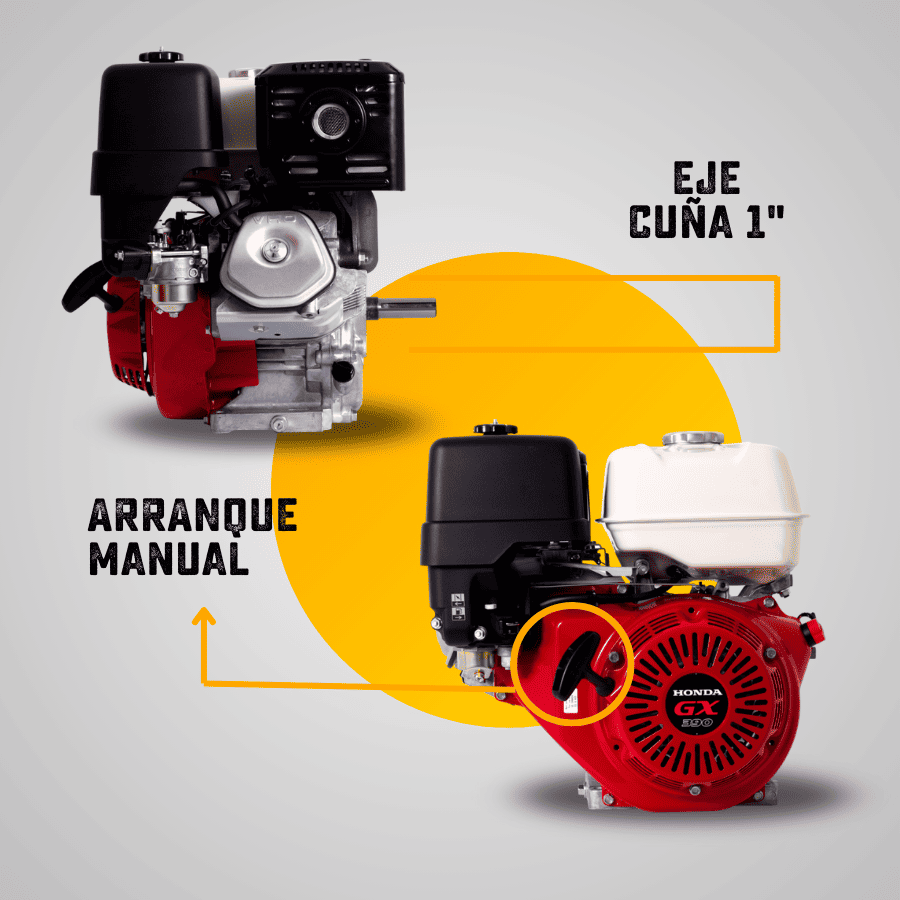 MOTOR GASOLINA HONDA (13HP-9.7KW) 3600RPM CUÑA ARRANQUE MANUAL