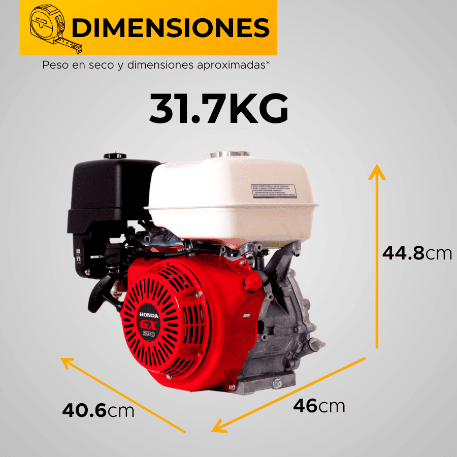 MOTOR GASOLINA HONDA (13HP-9.7KW) 3600RPM CUÑA ARRANQUE MANUAL
