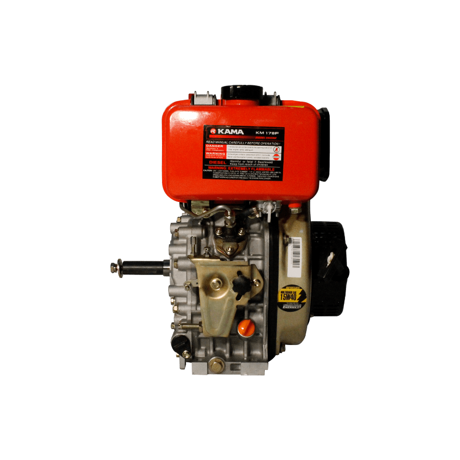MOTOR DIESEL KAMA (6.1HP-4.6KW) 3600RPM CUÑA EJE 25mm ARRANQUE MANUAL