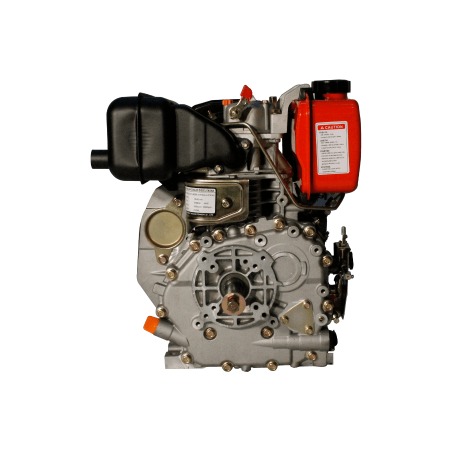 MOTOR DIESEL KAMA (6.1HP-4.6KW) 3600RPM CUÑA EJE 25mm ARRANQUE MANUAL
