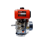 MOTOR DIESEL KAMA (6.1HP-4.6KW) 1800RPM CUÑA EJE 25mm CUÑA ARRANQUE MANUAL.