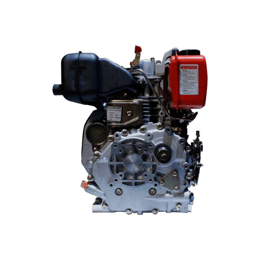 MOTOR DIESEL KAMA (6.1HP-4.6KW) 1800RPM CUÑA EJE 25mm CUÑA ARRANQUE MANUAL.