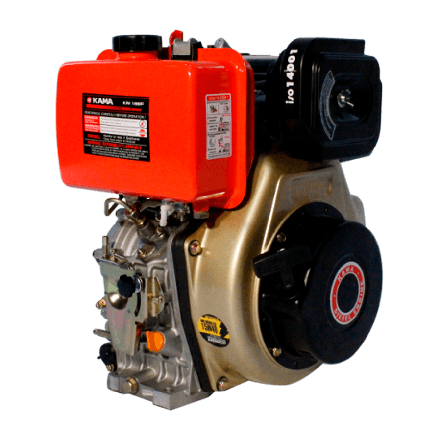 MOTOR DIESEL KAMA (10HP-7.5KW) 3600RPM CUÑA-ROSCA EJE 1 ARRANQUE MANUAL