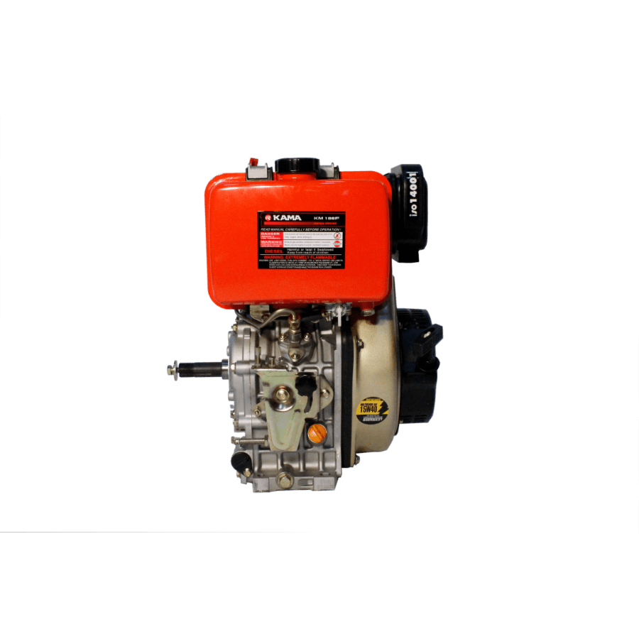 MOTOR DIESEL KAMA (10HP-7.5KW) 3600RPM CUÑA-ROSCA EJE 1 ARRANQUE MANUAL