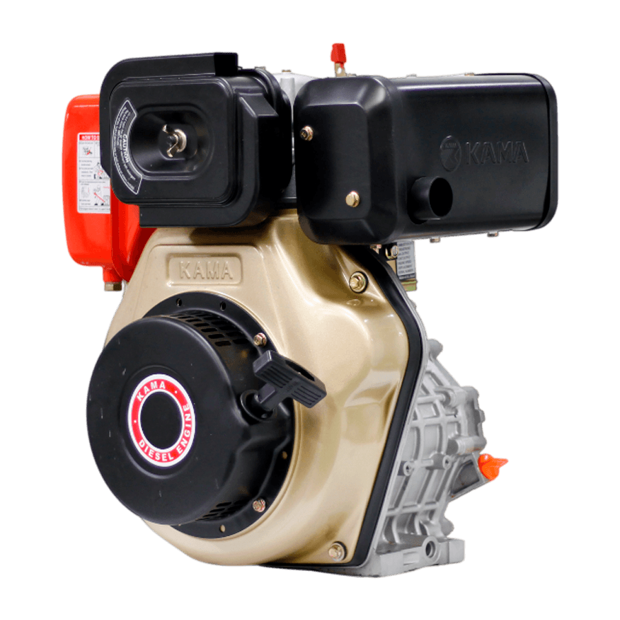MOTOR DIESEL KAMA (9.5HP-7.1KW) 1800RPM CUÑA EJE 30mm ARRANQUE MANUAL.