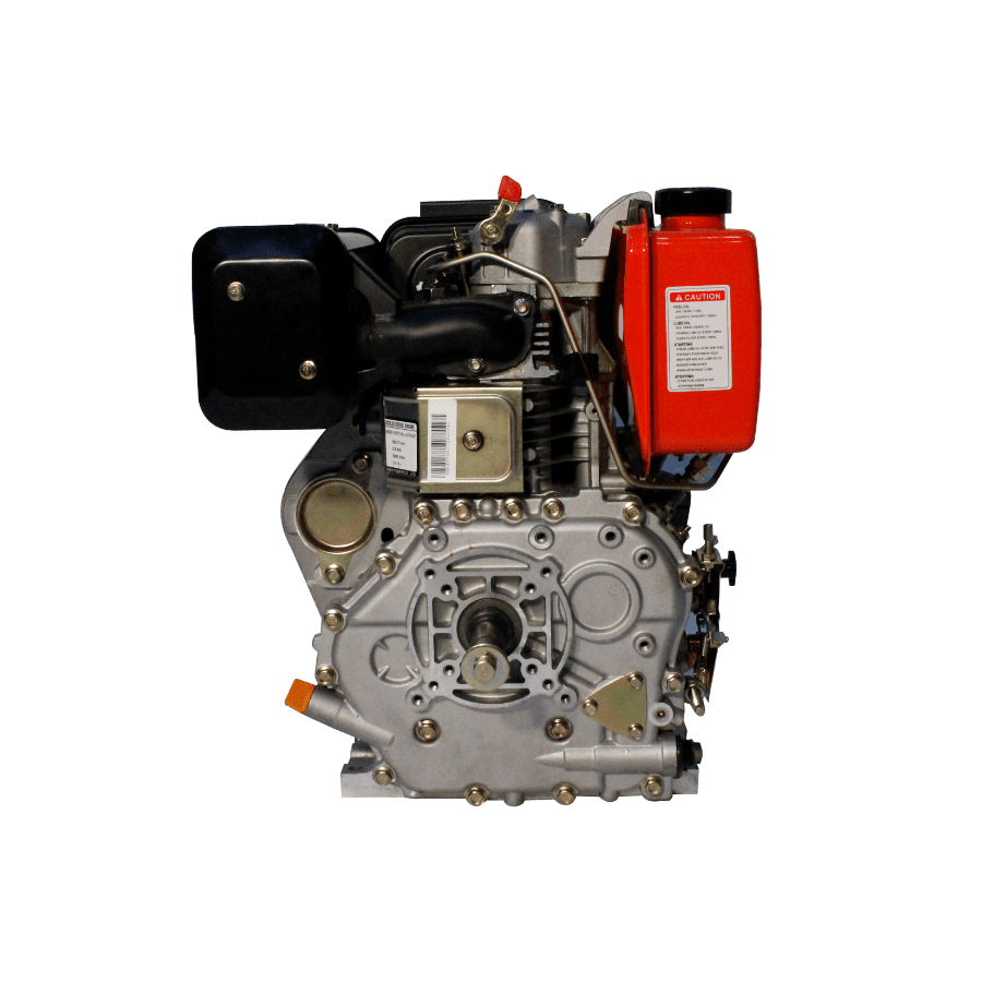 MOTOR DIESEL KAMA (9.5HP-7.1KW) 1800RPM CUÑA EJE 30mm ARRANQUE MANUAL.