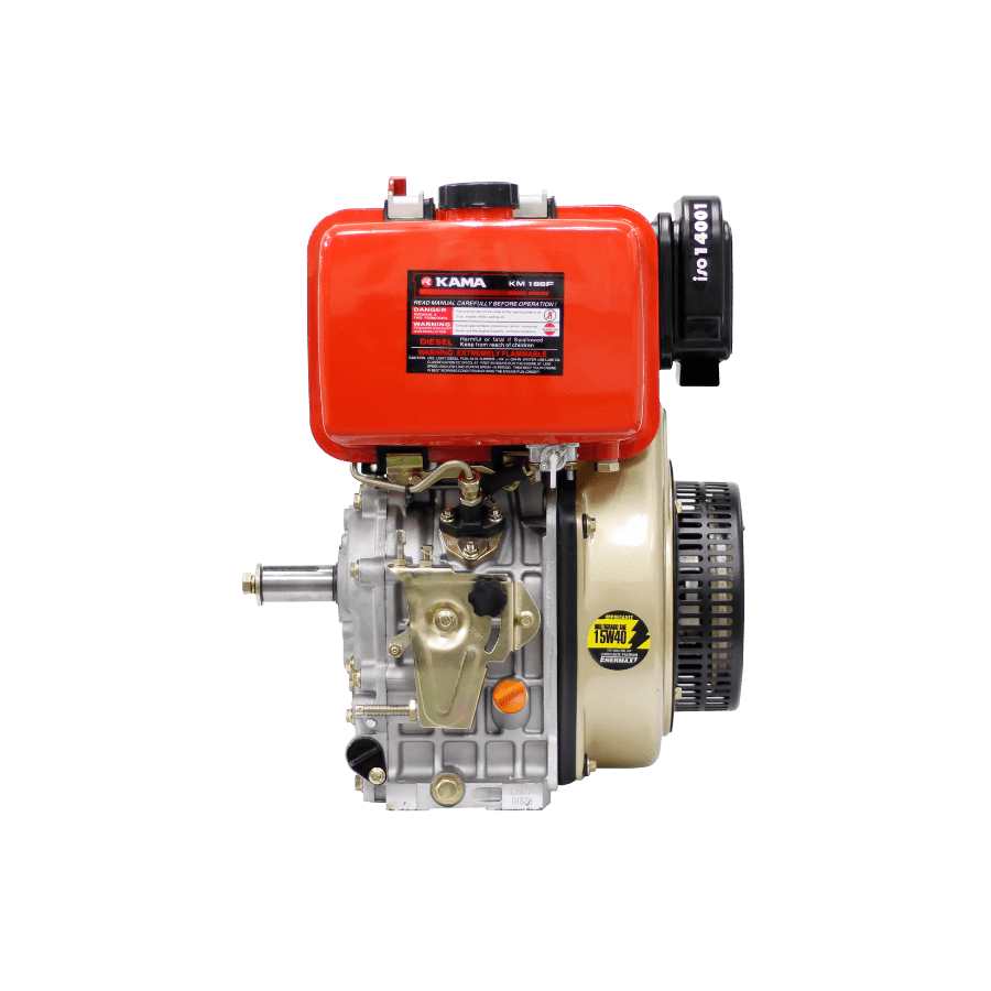 MOTOR DIESEL KAMA (9.5HP-7.1KW) 1800RPM CUÑA EJE 30mm ARRANQUE MANUAL.