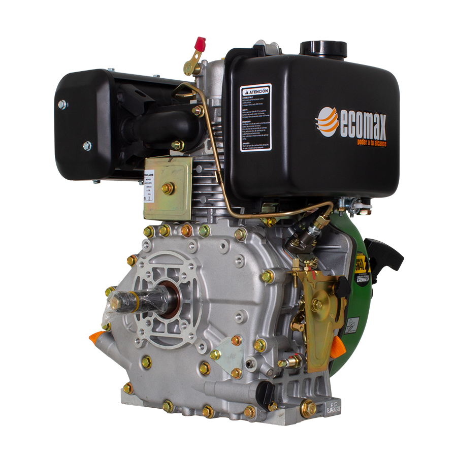 MOTOR DIESEL ECOMAX 10HP 3600RPM CUÑA-ROSCA EJE 1` ARRANQ MANUAL FILTRO ACEITE