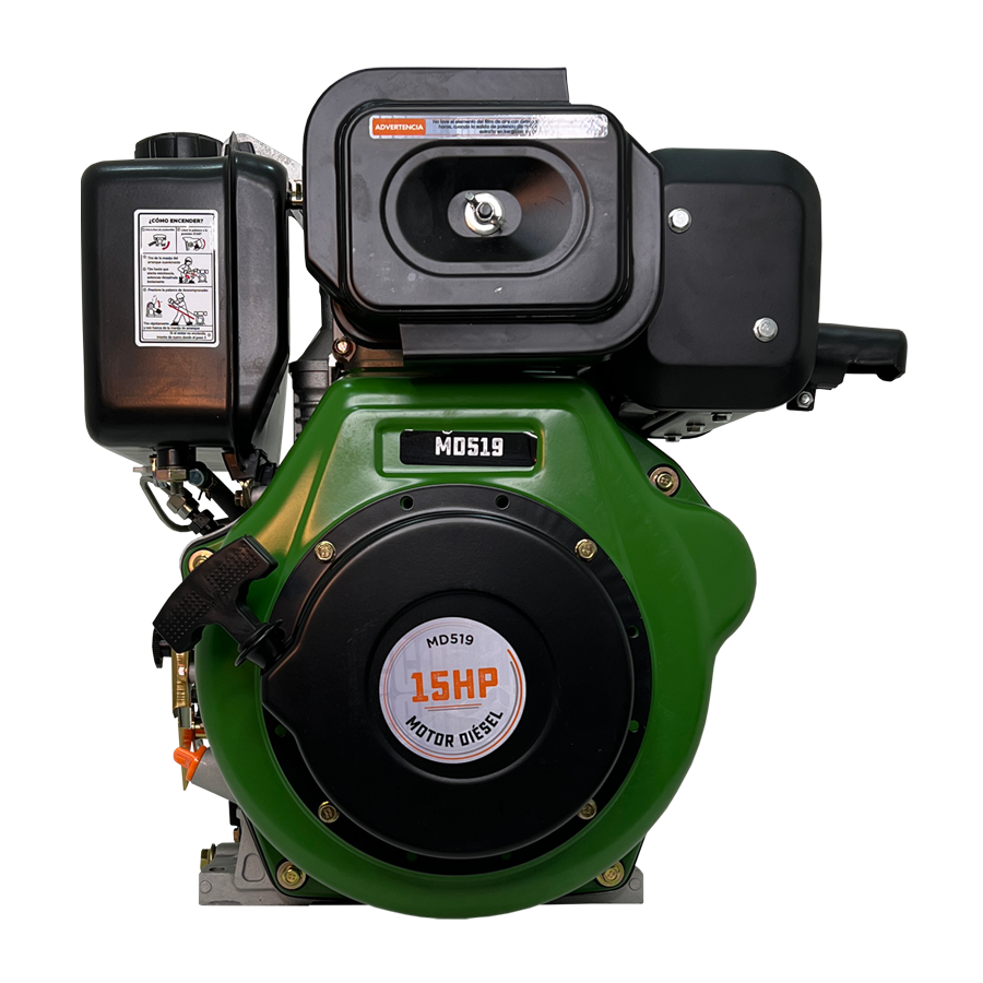 MOTOR DIESEL ECOMAX 15HP 3600RPM ROSCA EJE 1` ARRANQ MANUAL